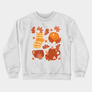 Cozy Autumn Pattern lets cuddle stay cozy weather Crewneck Sweatshirt